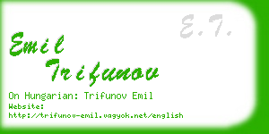 emil trifunov business card